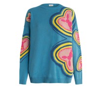 Jacquard-Pullover mit Maxi-Kleeblatt