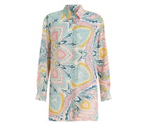 Seidenbluse mit Paisley In Schmetterlings-Optik