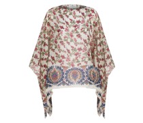 Seidenponcho mit Print