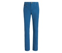 Jeans mit Paisleymuster Auf Der Tasche