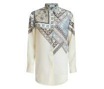 Bluse mit Platziertem Pochette-Print