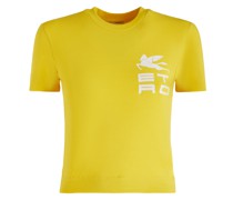 Cropped T-Shirt mit Cube Logo