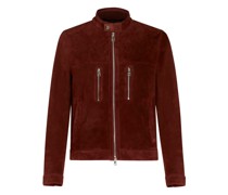 Bikerjacke aus Veloursleder