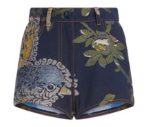 Jacquard-Denimshorts