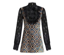 Ärmelloses Minikleid mit Spitzenbluse