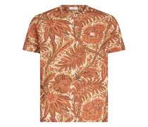 T-Shirt mit Floralem Blattwerk