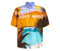 Kurzarmhemd mit Kalifornien-Printmotiv