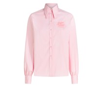 Gestreifte Bluse mit Logo