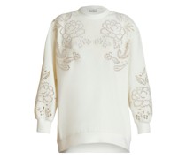 Sweater mit Paisley Lochmuster