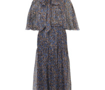 Bedrucktes Kleid Lavallière aus Laméeseide
