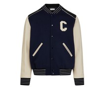 Oversized-College-Jacke Aus Wolle