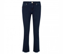 Slim-Fit Jeans 'Claire cropped' mit Fransendetails