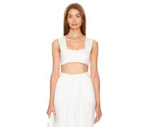 NONchalant Label CROP-TOP CHANNING in White