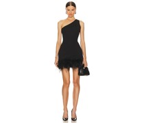 LAMARQUE ONE-SHOULDER MINIKLEID TAFIA in Black