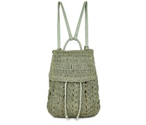 8 Other Reasons Straw Backpack in Green.