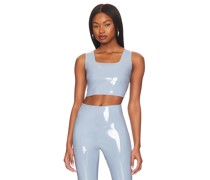 Commando OBERTEIL FAUX PATENT LEATHER CROP in Baby Blue
