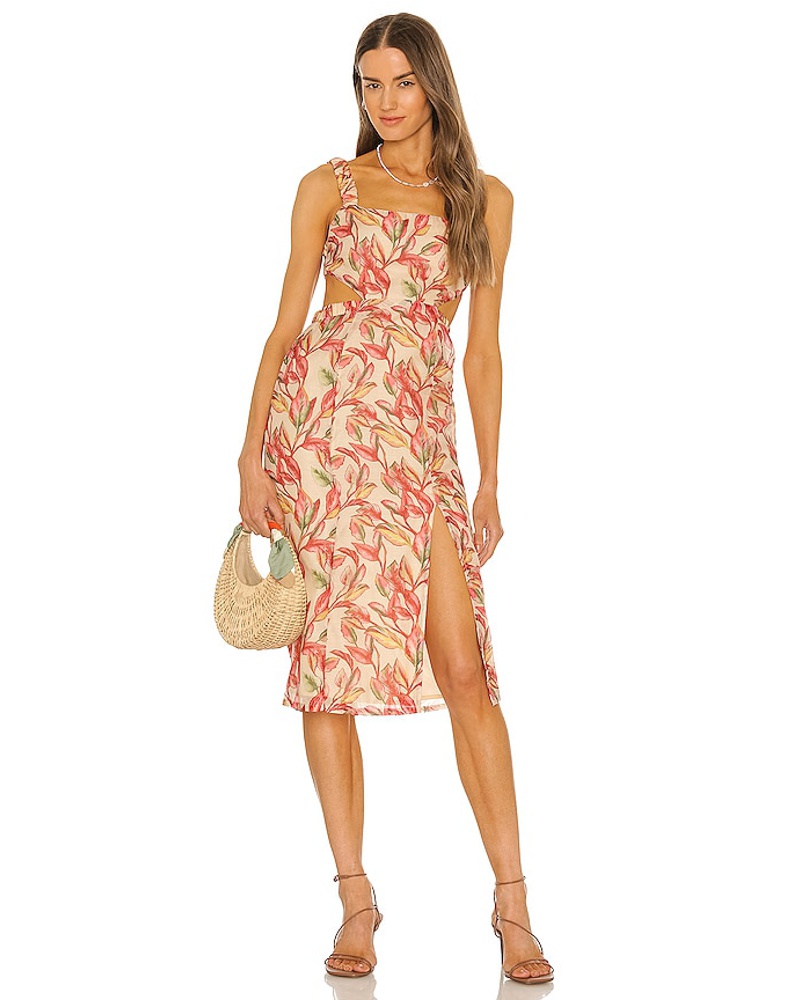 Lovers + Friends Damen Lovers and Friends MIDI-KLEID BOSWORTH in Neutral