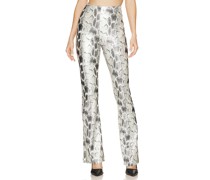 Commando LEGGINGS FAUX LEATHER ANIMAL FLARE in Grey