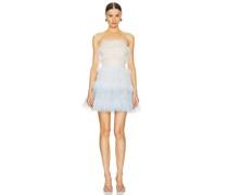 Susan Fang Gradient Tulle Dress in White
