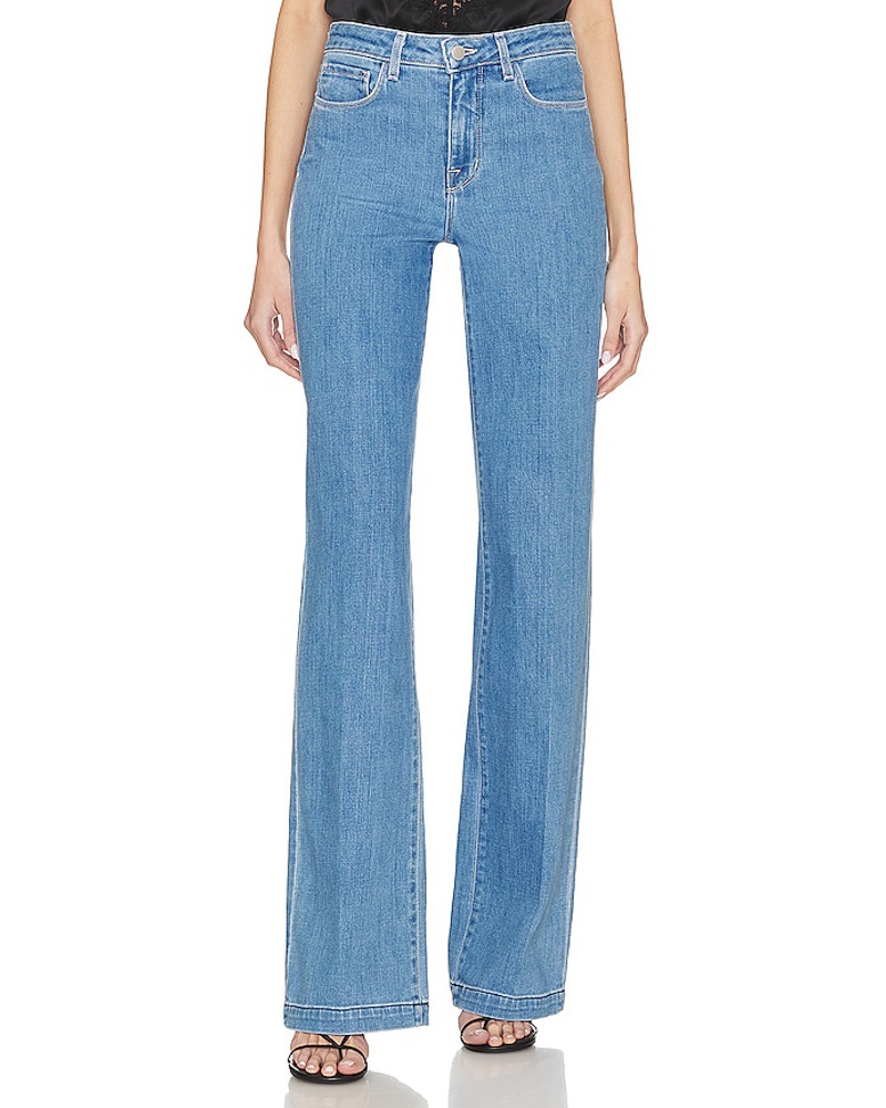 L'Agence Damen L'AGENCE HIGH-RISE-JEANS MIT WEITEM BEIN CLAYTON in Blue L'Agence Damen L'AGENCE HIGH-RISE-JEANS MIT WEITEM BEIN CLAYTON in Blue