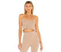 MAJORELLE TUBE-TOP SWEETHEART in Taupe