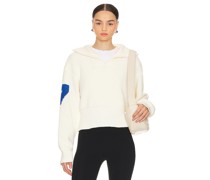 7 Days Active SWEATSHIRT HALF ZIP CROPPED in White