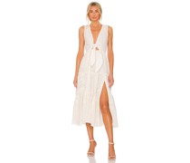 HEMANT AND NANDITA KLEID MIDI in White