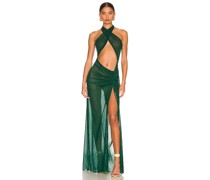 Kim Shui ABENDKLEID MESH in Dark Green