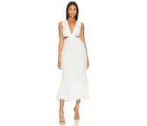 MILLY KLEID MIT 3D-DETAILS ORLLA in White