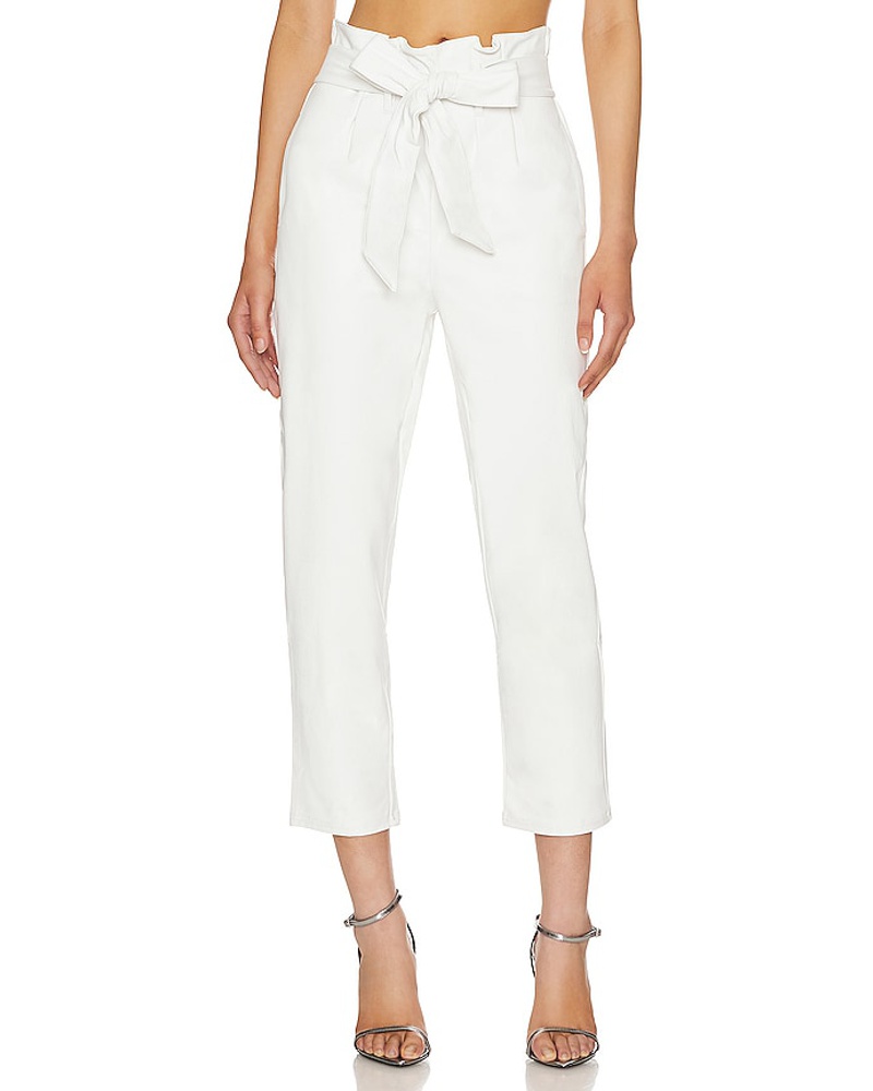 Commando Damen Commando HOSE FAUX LEATHER PAPERBAG in White
