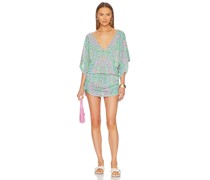 Luli Fama Groovy Luli Cabana Mini Dress in Blue