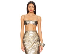 LaQuan Smith BUSTIER in Metallic Gold