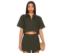 SIMKHAI CROPPED SHIRT SOLANGE in Army
