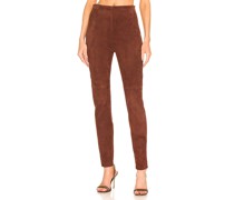 L'Academie LEGGINGS SUEDE in Brown