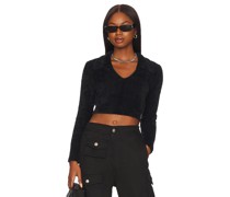 525 CARDIGAN COLLARED in Black