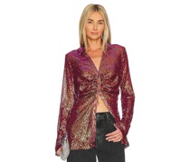 Free People OBERTEIL MIT KNOPFVERSCHLUSS SEQUIN in Purple