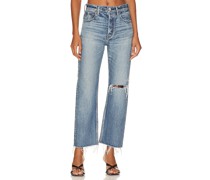 Moussy Vintage Esplen Wide Straight in Blue