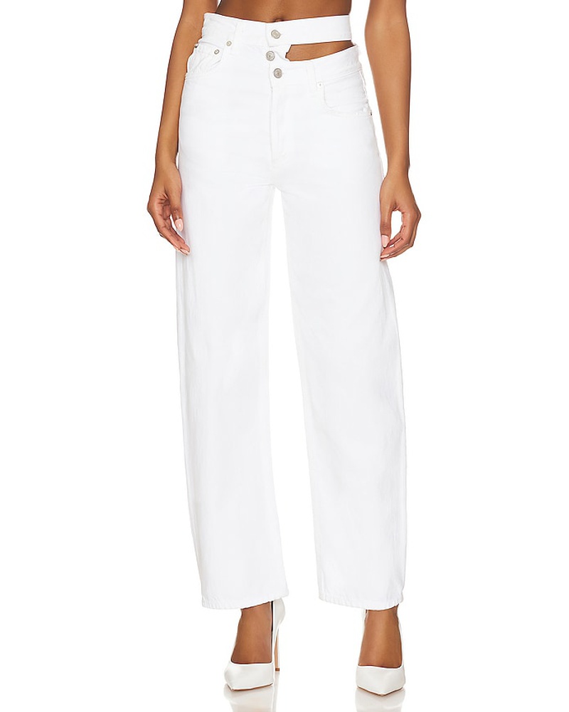 AGOLDE Damen AGOLDE JEANS BROKEN WAISTBAND in White