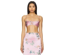 Kim Shui Embroidered Bralette in Pink