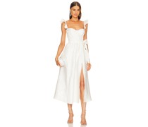 V. Chapman MIDI-KLEID VERA in White