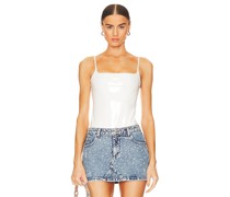 Commando BODY FAUX PATENT LEATHER SPAGHETTI STRAP in White