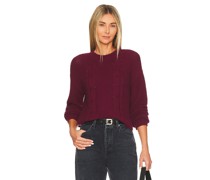 525 LÄSSIGER PULLOVER CABLE in Wine