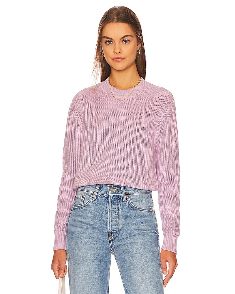 525 Damen 525 STRICK CREWNECK PULLOVER in Lavender