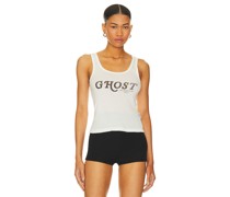 The Laundry Room GERIPPTES TOP GHOST in White