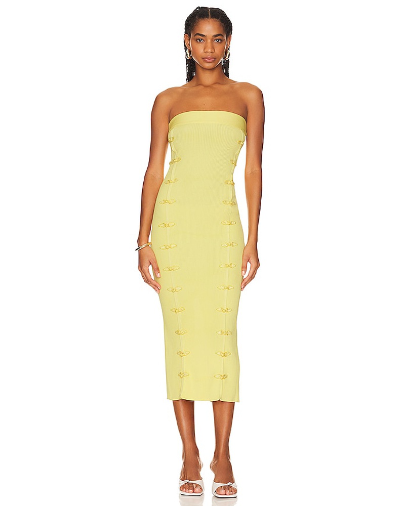 SAU LEE Damen SAU LEE STRICKKLEID JENNIFER in Yellow