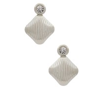 8 Other Reasons Square Drop Earring in Metallic Silver.