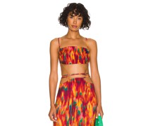 WeWoreWhat BANDEAU-OBERTEIL RUCHED in Orange