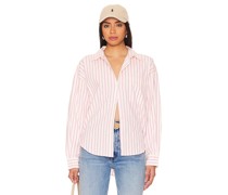 PISTOLA Sloane Oversized Button Down Shirt in Blush