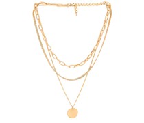 8 Other Reasons HALSKETTE MIT ANHÄNGER LAYERED CHAIN in Metallic Gold.