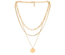 8 Other Reasons HALSKETTE MIT ANHÄNGER LAYERED CHAIN in Metallic Gold.